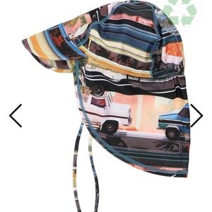 Molo Multicolor Kids Sun Hat fits  1 to 2 year old   Auto car Nando